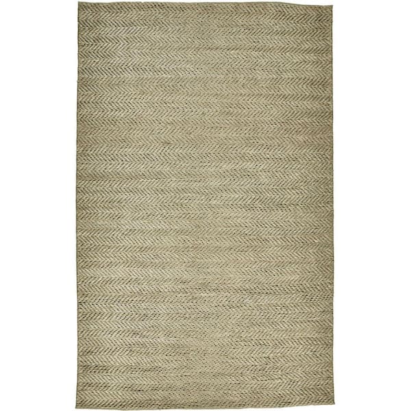 5 ft. x 8 ft. Tan and Gray Solid Color Area Rug