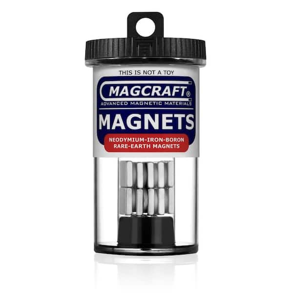 Magcraft Rare Earth 1/2 in. x 1/2 in. x 1/8 in. Block Magnet (10-Pack)