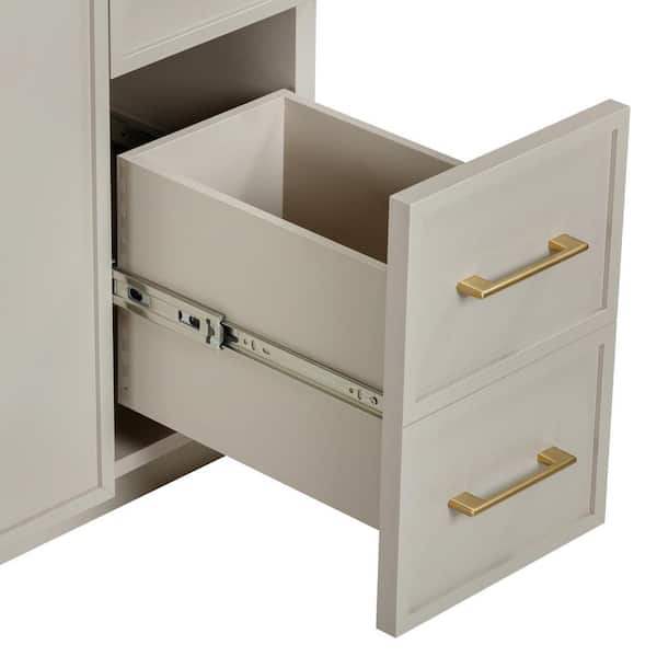 M&T　マーブル36 Glacier Bay Marcote 36 in. Single Sink Greige Bath Vanity