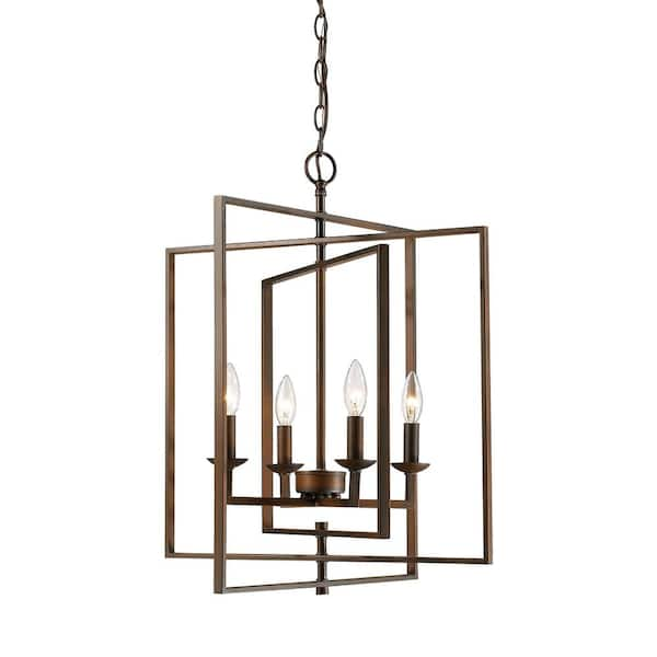 Millennium Lighting 4-Light 20 in. Rubbed Bronze Pendant 3231-RBZ - The ...