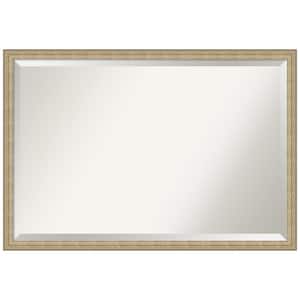 Paris Champagne 38 in. H x 26 in. W Framed Wall Mirror
