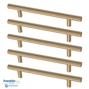 Antimicrobial Properties Solid Bar 5-1/16 in. (128 mm) Champagne Bronze Pulls (5-Pack)