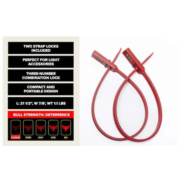 ダブルファスナー DoubleLock BADGER, Strap Lock 2-pk. Flexible Combination Zip Tie