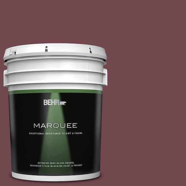 BEHR MARQUEE 5 gal. #PPF-50 Fired Brick Semi-Gloss Enamel Exterior Paint & Primer