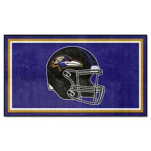 Baltimore Ravens Purple 3 ft. x 5 ft. Plush Area Rug