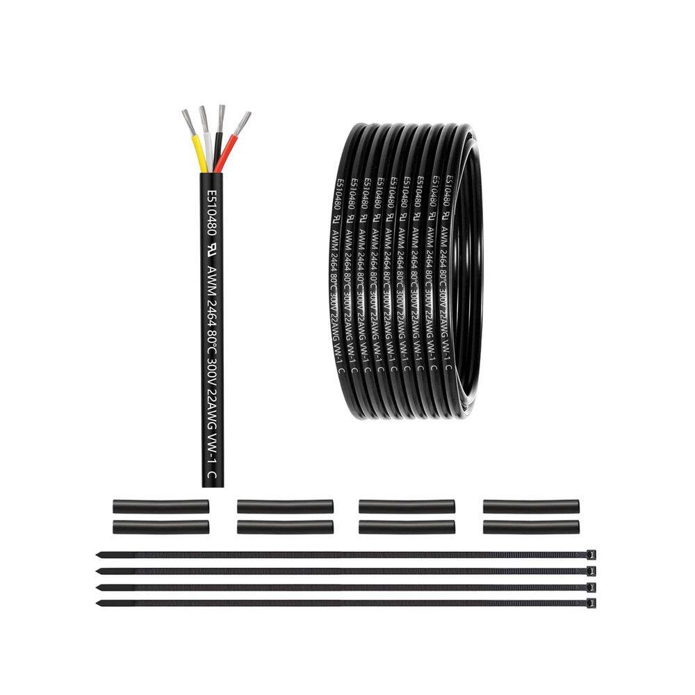 25ft 22 Gauge /4 Conductor Stranded Landscape Lighting Wire Tinned Copper PVC Extension for LED Outdoor price history on PriceWatchPro