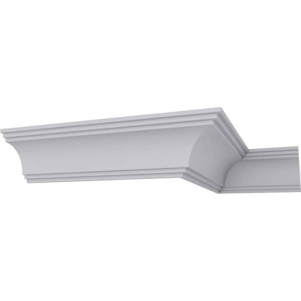 SAMPLE - 5-7/8 in. x 12 in. x 5-7/8 in. Polyurethane Kent Crown Moulding