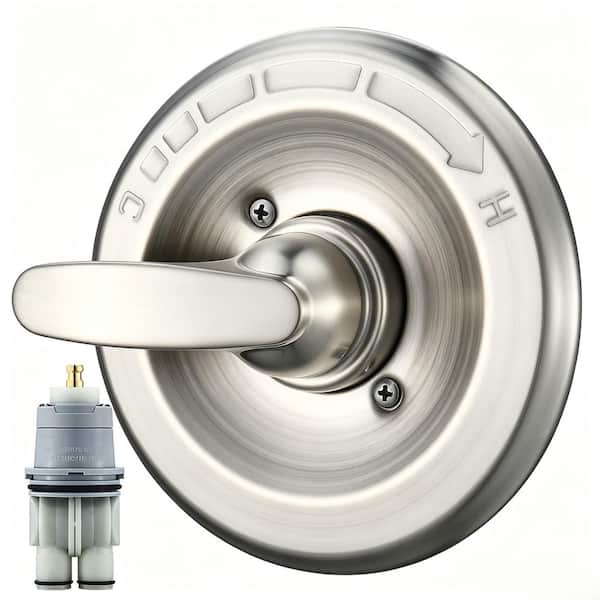 Replacement for Delta Classic 13 Series Single-Function Trim Kit T13010 Shower Handle, Brushed Nickel Cartridge Included