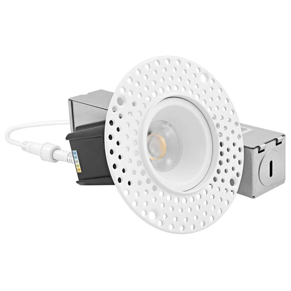 LUXRITE 1 in. Canless Remodel Integrated LED Trimless