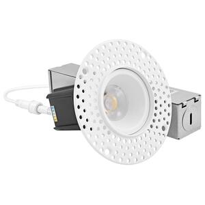 1 in. Canless Remodel Integrated LED Trimless Recessed Light 5 Color Temperatures Dimmable Wet Rated IC Rated