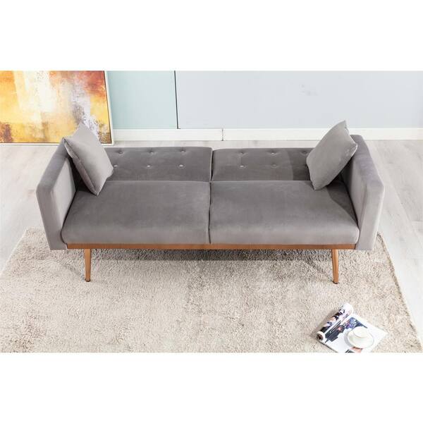 Gray velvet sleeper sofa Clearance