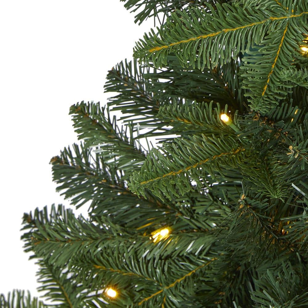 4ft Green Pre-Lit LED Grand Teton Spruce Flat Back Artificial Christmas Tree
