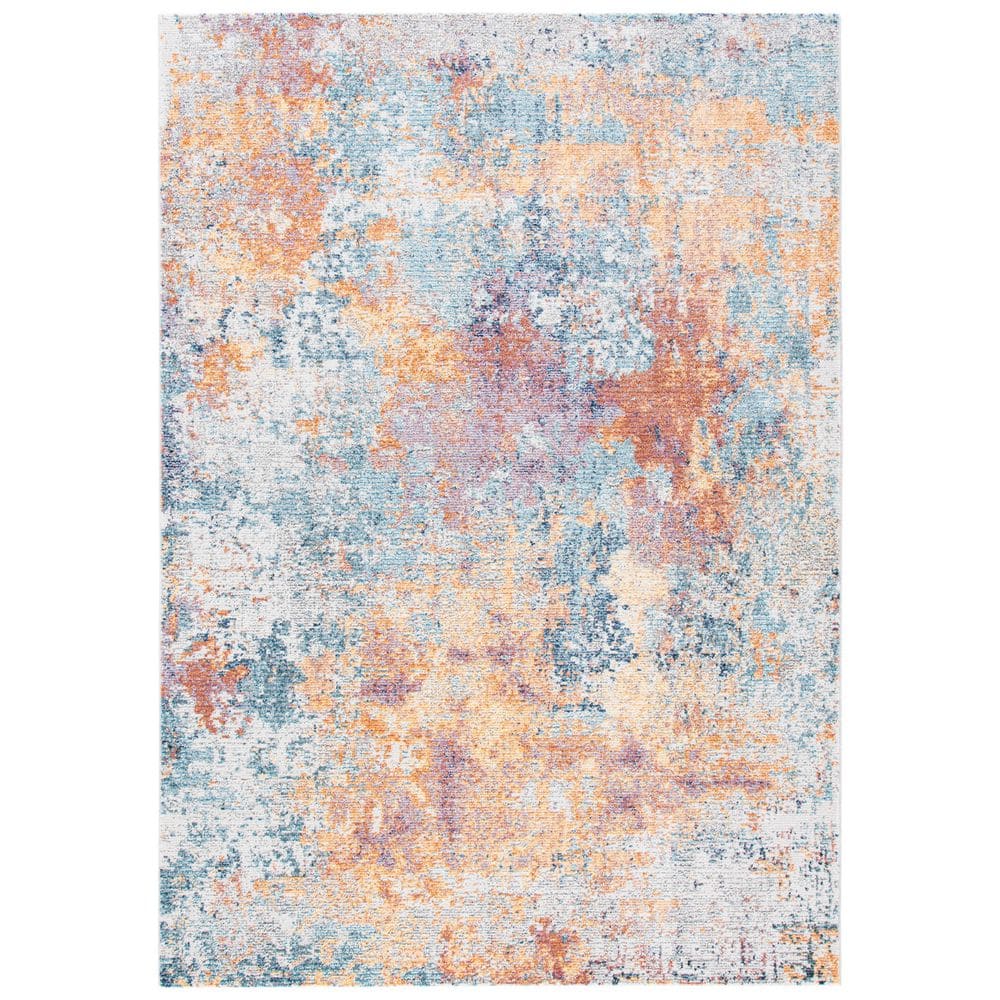 Crystal 8 ft. x 10 ft. Gold/Blue Distressed Marle Area Rug price history on PriceWatchPro