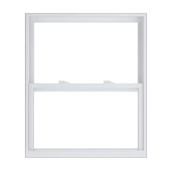 American Craftsman 32 in. x 38 in. 50 Series White Single Hung Low-E Argon SC Glass Vinyl Replacement Window, Screen Incl