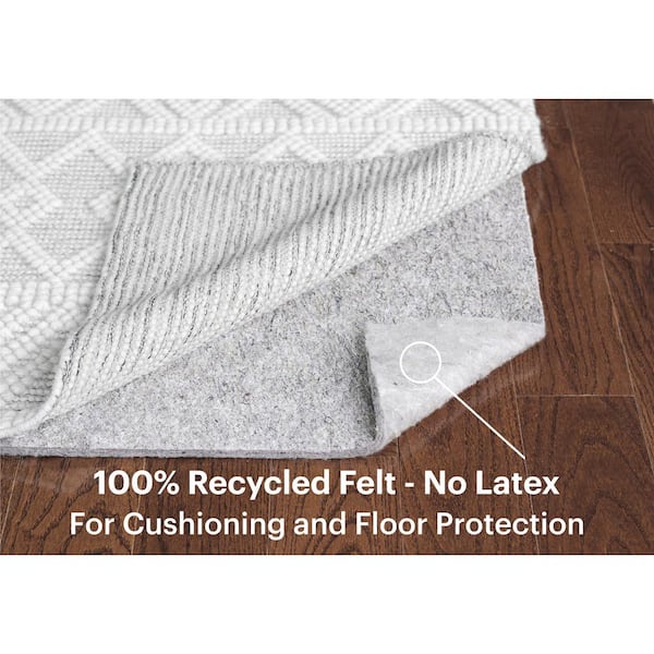 RUGPADUSA, Basics, 6' Round, 1/3 Thick, 100% Felt, Premium Comfort Rug  Pad, Also Available with Non Slip Option, Safe for All Floors and Finishes