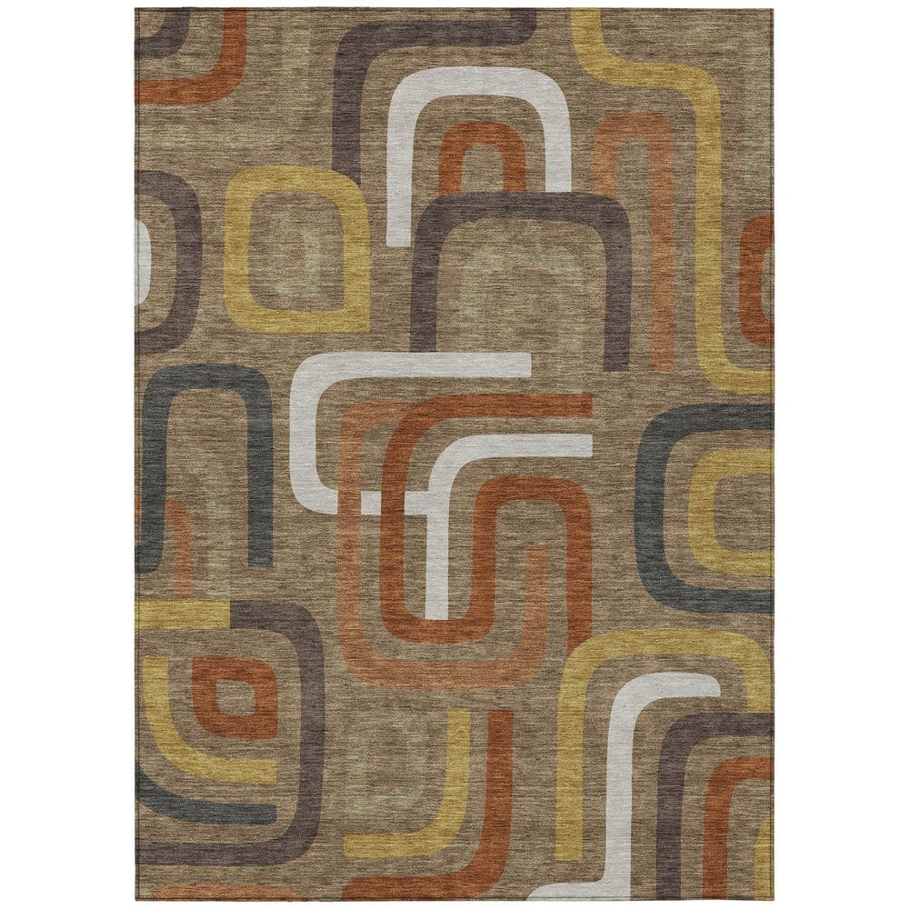 Chantille Machine Washable Indoor/Outdoor Abstract ACN2551 Coffee 9 ft. x 12 ft. Area Rug price history on PriceWatchPro