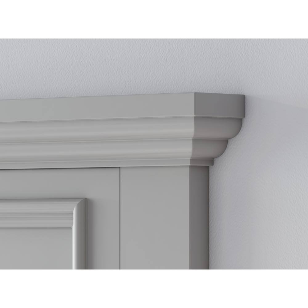 Sadie 28" Dove Gray Rectangular Wood Bathroom Vanity Mirror