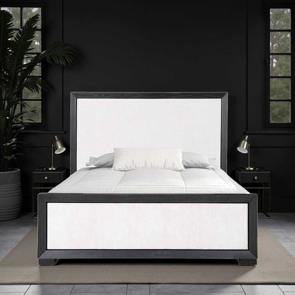 Kizie White Wood Frame King Size Panel Bed price history on PriceWatchPro