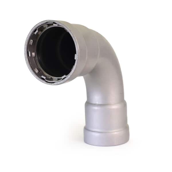 Titan Press 4 in. Press Carbon Steel 90 Elbow Fitting FKM Sealed, White Dot, for Industrial Use
