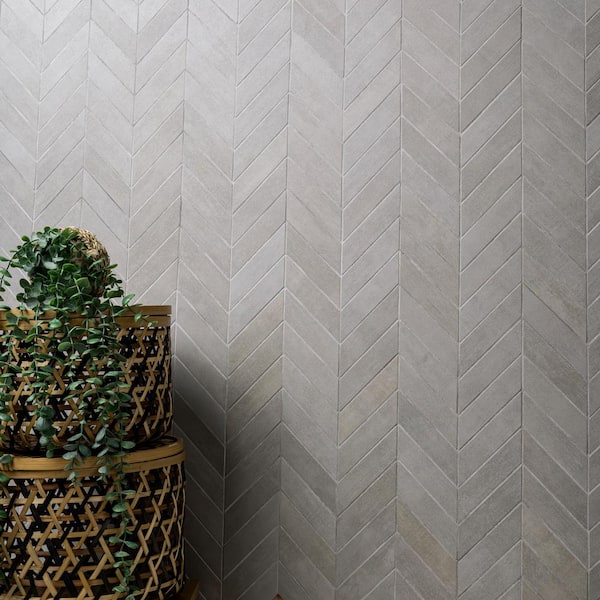 MSI Cementino 12 in. x 15 in. Matte Porcelain Mesh-Mounted Mosaic