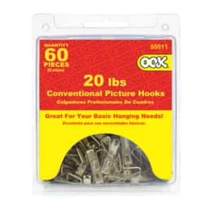 60-Piece Conventional Picture Hooks Value Box
