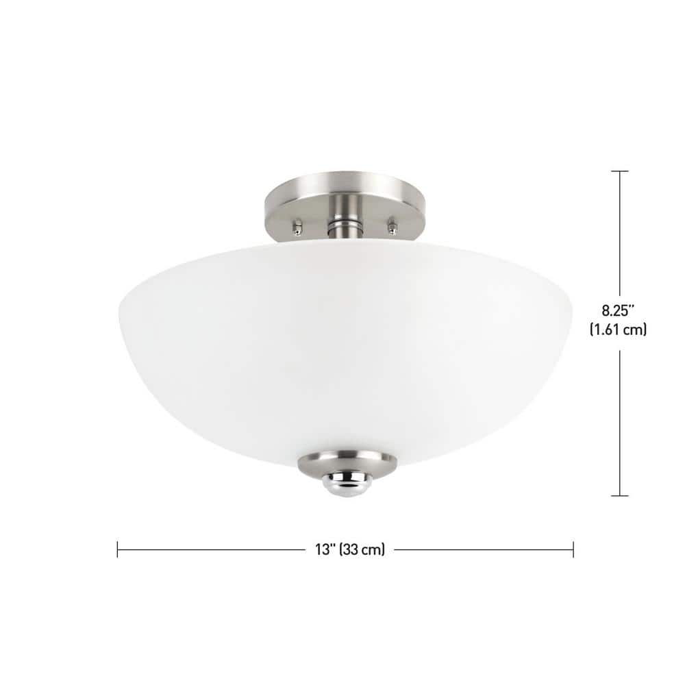 Hudson Contemporary Brushed Nickel & Chrome Globe Ceiling Light