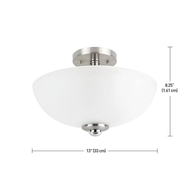 Brushed nickel deals ceiling light