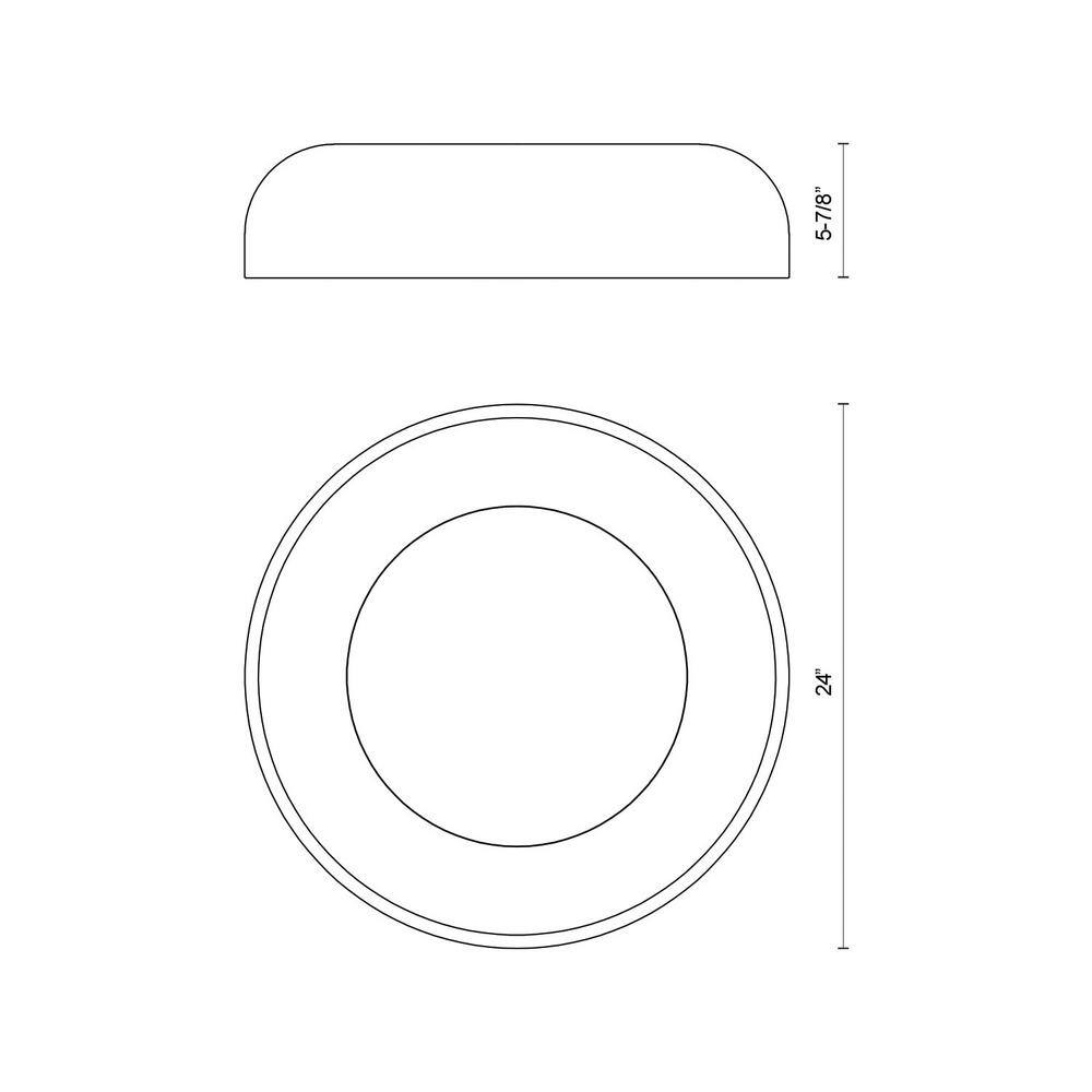 White Glass LED Flush Mount Ceiling Light