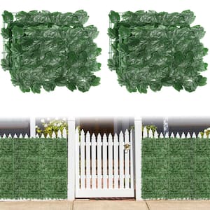 40 Pieces Artificial Maple Privacy Fence Screen, Hedge Backdrop for Balcony, Indoor, Outdoor Garden Fence