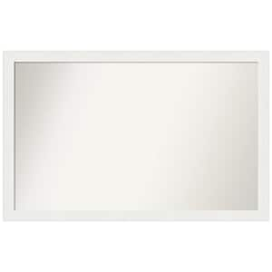 Vanity White Narrow 47.5 in. x 30.5 in. Custom Non-Beveled Recycled Polystyrene Framed Bathroom Vanity Wall Mirror