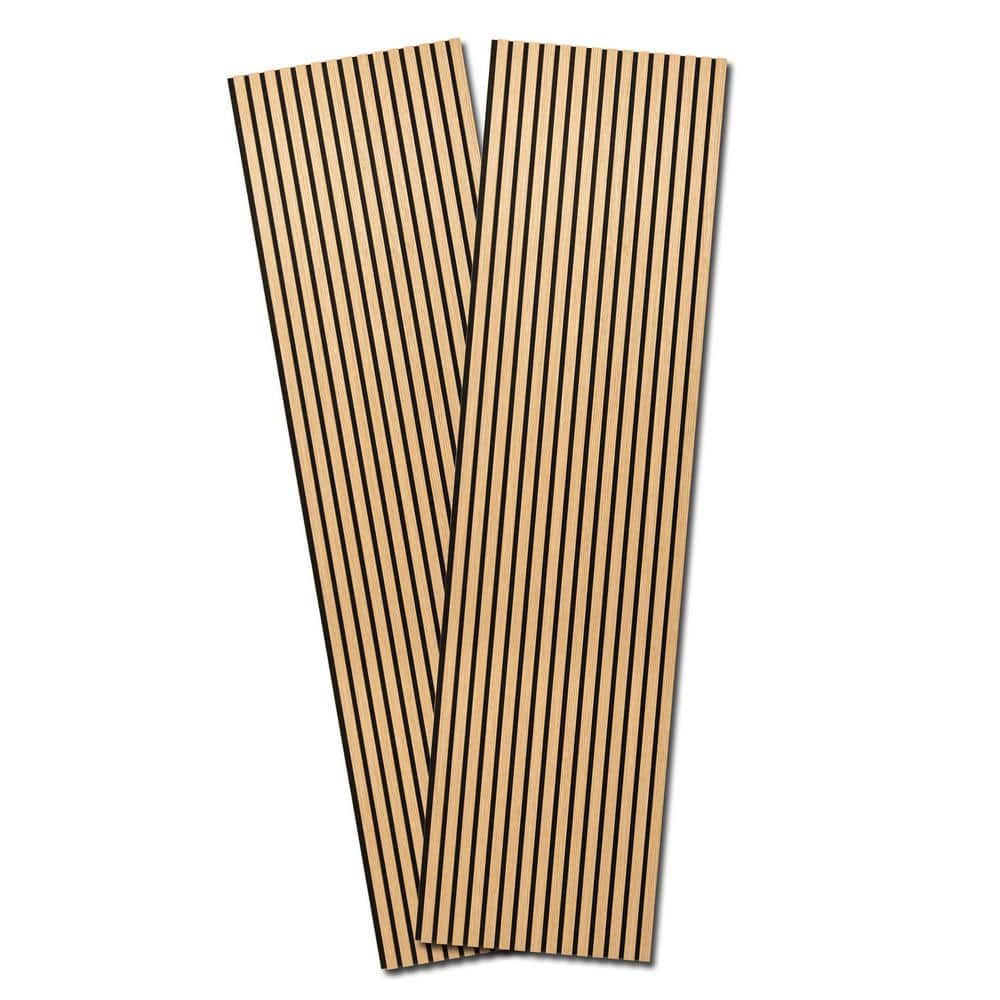 Art3dwallpanels 4/5in. x 7-7/8ft. x 2ft. Yellow Wood Finish