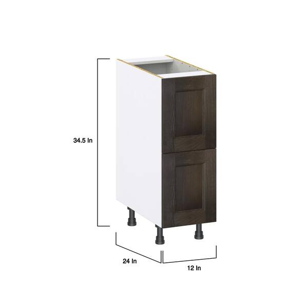 J COLLECTION Lincoln Chestnut Solid Wood Assembled Built in Micro Base Kitchen Cabinet (30 in. W x 34.5 in. H x 24 in. D)