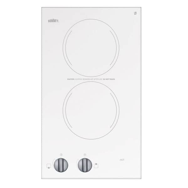 Summit Appliance 12 in. Radiant Electric Cooktop in White with 2 Elements