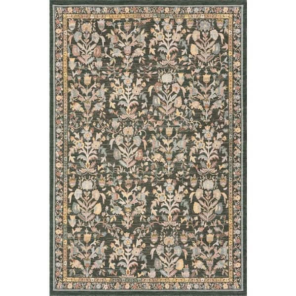 Norisse Traditional Green 5 ft. x 8 ft. Outdoor Area Rug