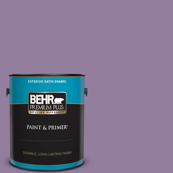 BEHR PREMIUM PLUS 1 gal. #660D-5 Wildflower Satin Enamel Exterior Paint & Primer