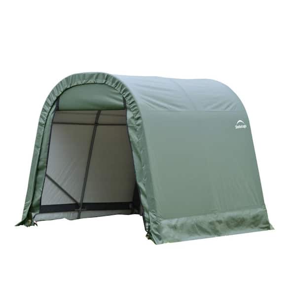 ShelterLogic 10 ft. x 24 ft. x 8 ft. Green Cover Round Style Shelter - DISCONTINUED
