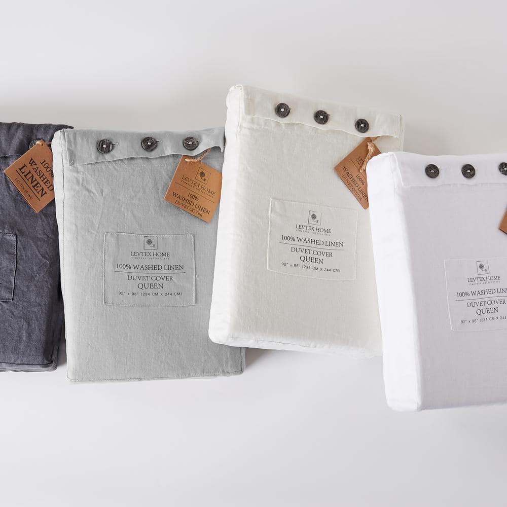 Natural Linen Twin/Twin XL Duvet Cover for Adults