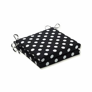 20 in. x 20 in. Outdoor Dining Chair Cushion in Black/White (Set of 2)
