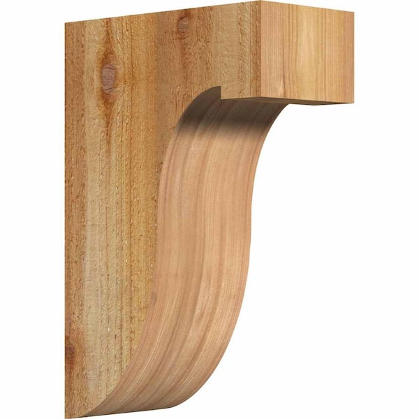 Ekena Millwork 4 in. x 8 in. x 12 in. Western Red Cedar Del Monte Rough Sawn Corbel