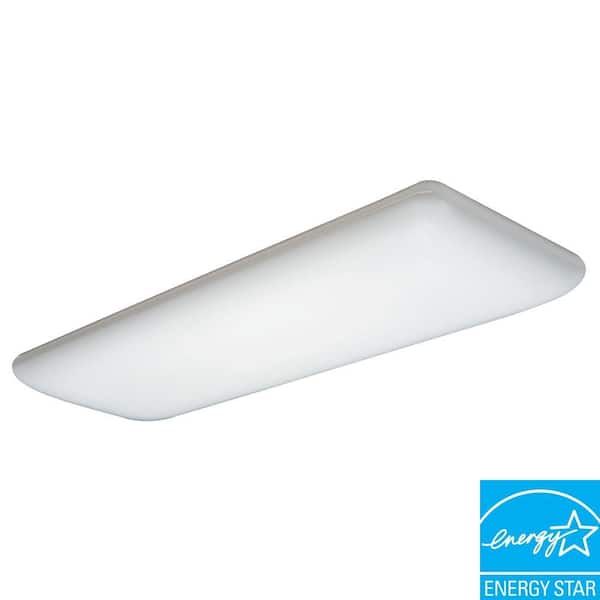 Lithonia Lighting 4 Light White, Fluorescent Ceiling Light Covers Home Depot