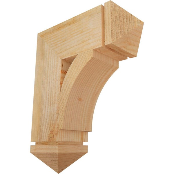 Ekena Millwork 6 in. x 22 in. x 18 in. Douglas Fir Thorton Arts and Crafts Rough Sawn Bracket