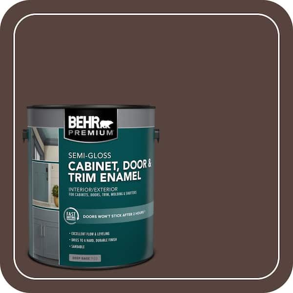 BEHR PREMIUM 1 gal. #BXC-78 Cordovan Leather Semi-Gloss Enamel