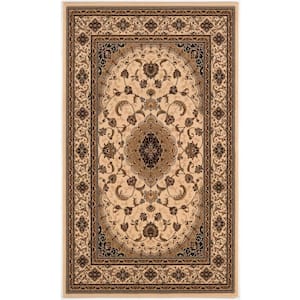 Majestic Cream 6 ft. 6 in. x 9 ft. 4 in. Traditional Area Rug