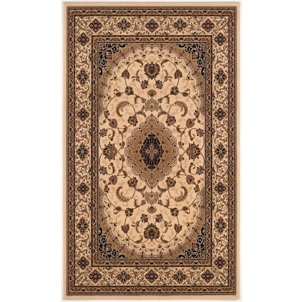 Rug Branch Majestic Cream 6 ft. 6 in. x 9 ft. 4 in. Traditional Area Rug