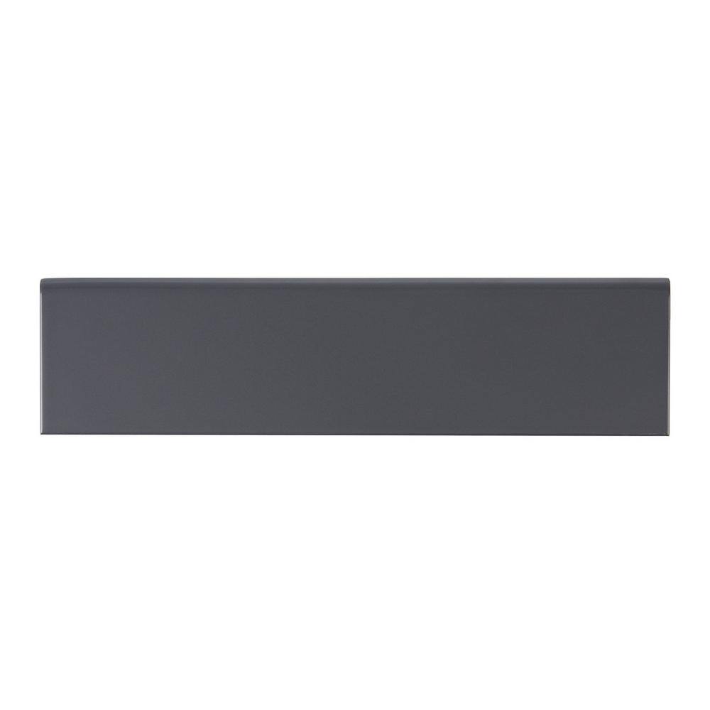 England Fog Gray Glasgow 3 in. x 12 in. Satin Matte Ceramic Bullnose Tile T