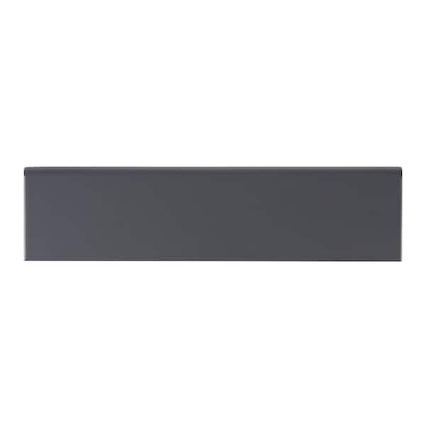 Unbranded England Fog Gray Glasgow 3 in. x 12 in. Satin Matte Ceramic Bullnose Tile Trim (0.25 sq. ft./Each)