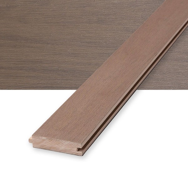 Porch Flooring 1 in. x 4 in. x 10 ft. Chicory Brown Tongue and Groove Composite Decking Board