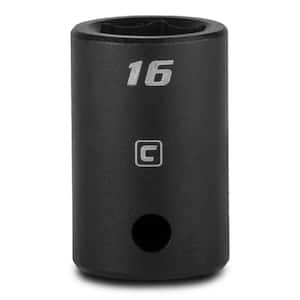 1/2 in. Drive 16 mm 6-Point Metric Shallow Impact Socket