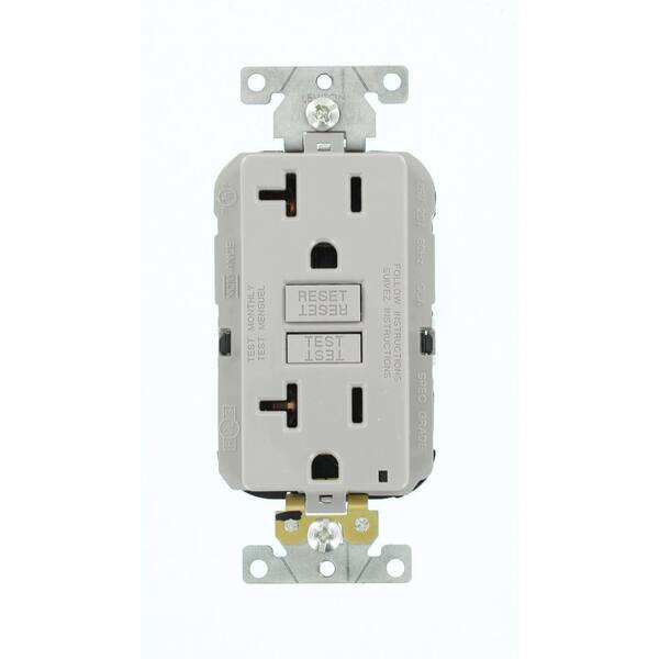 Leviton 20 Amp Lev Lok Modular Wiring Device Smartlockpro Industrial Grade Gfci Outlet Gray Mgfn2 Gy The Home Depot<script async src=