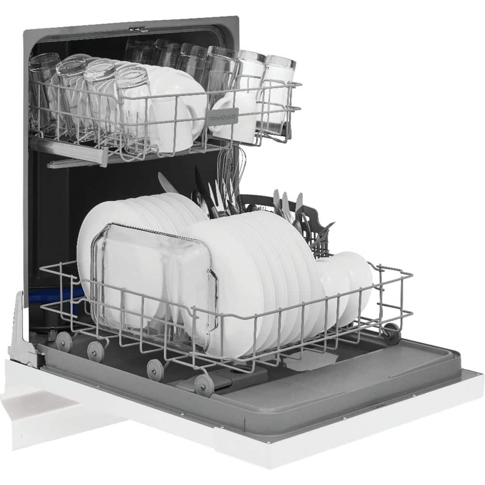 Frigidaire 24" White Built-In Front Control Dishwasher